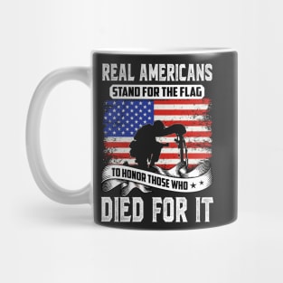 Real American stand for flag to honor those Who died for it Mug